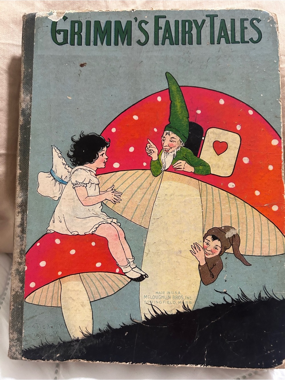 Grimm's Fairy Tales Vintage-Style Illustrated Book - Blue Cover